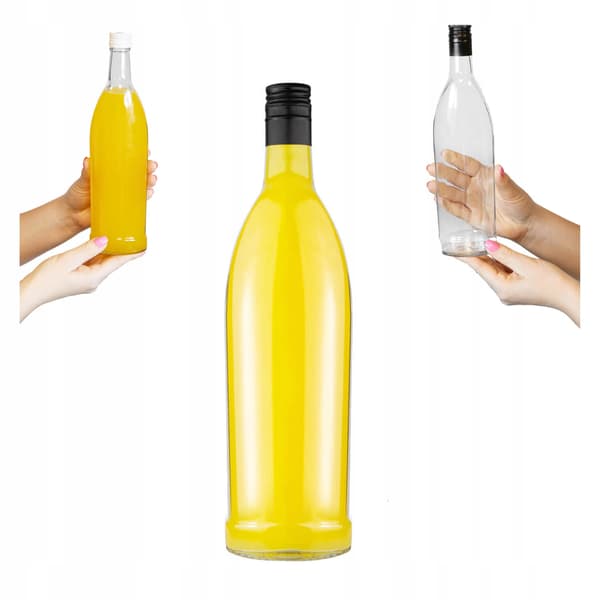 10x Iskra glasflaskor 500ml för alkohol, juice, vin, likörer, present