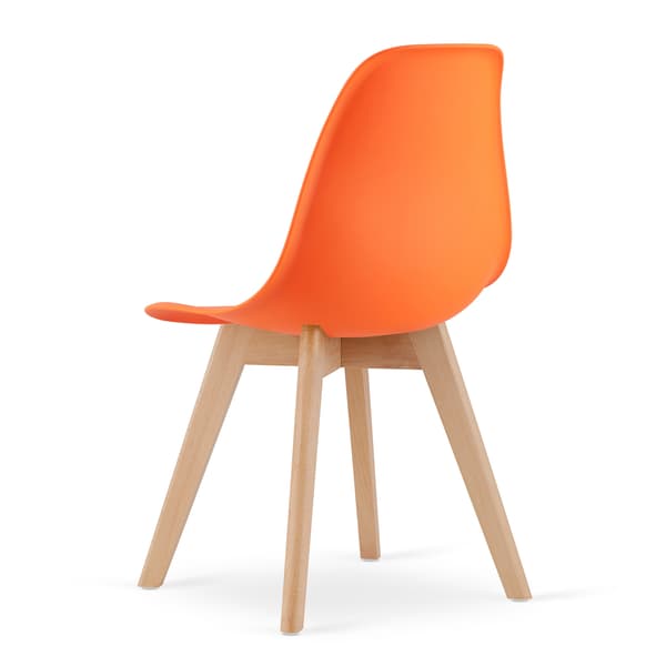 KITO stol orange / naturlige ben x 4