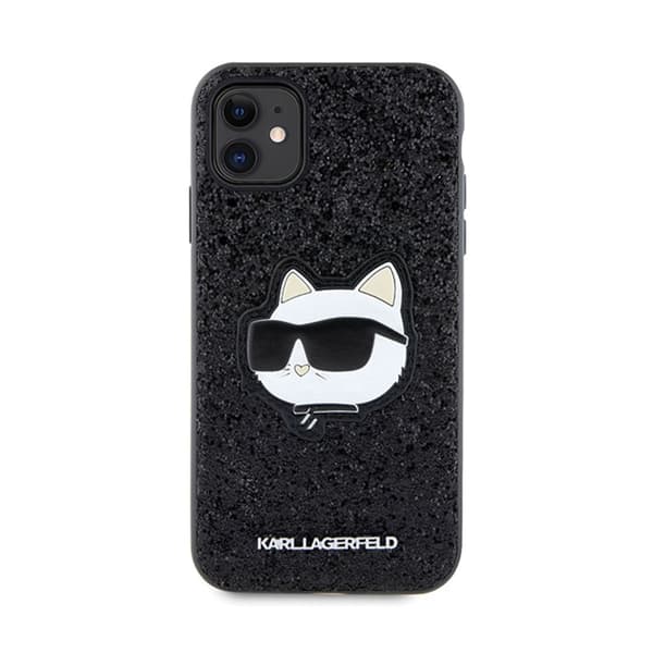 Karl Lagerfeld NFT Glitter Choupette Patch - iPhone 11 cover (sort)