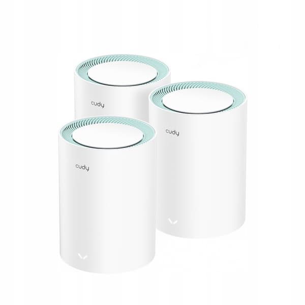 CUDY M1300 Mesh WiFi-system, 3-pack, 2,4 GHz/5 GHz, vit