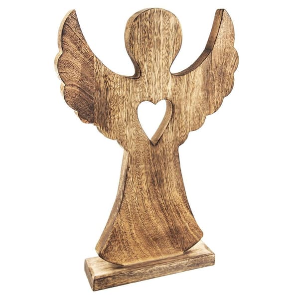 Træ jule engel figur MANGO 25,5x36 cm