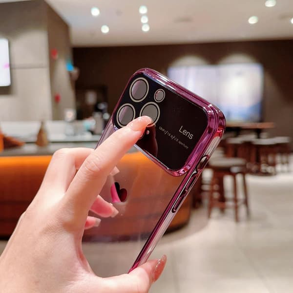 APPLE IPHONE 14 PRO MAX SILIKONE ETUI SØLV KAMERA HJERTE