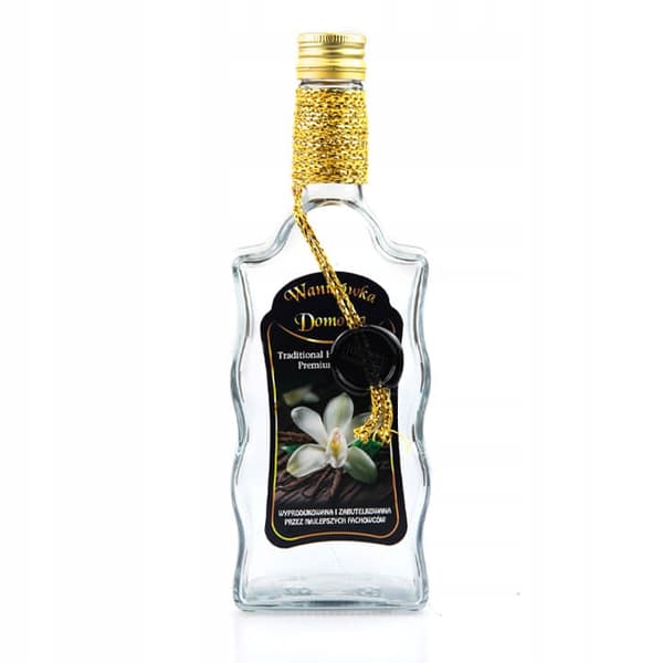Pullo, jossa on aaltokuvio, 500 ml KOTITEKOINEN VANILJA