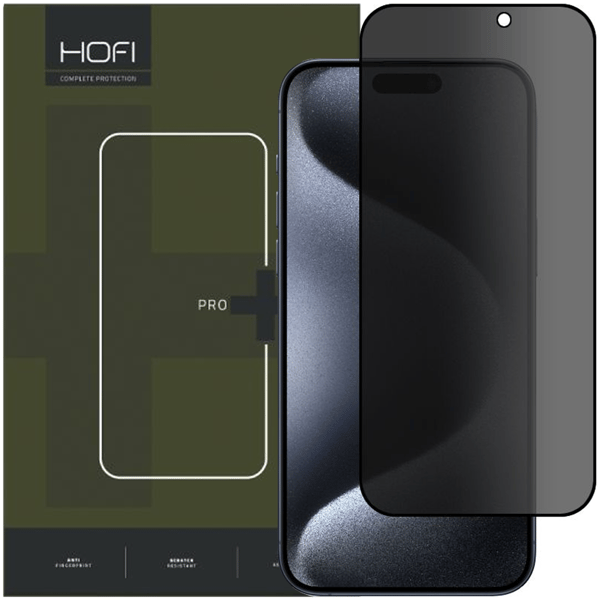 HOFI ANTI SPY GLASS PRO+ IPHONE 15 PRO:N TIETOSUOJA