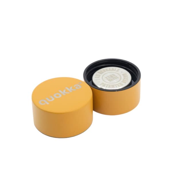 Quokka Solid med rem - 630 ml termokande i rustfrit stål med rem (sennep)