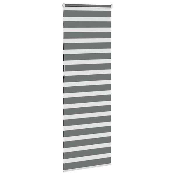vidaXL zebrarullegardin, mørkegrå, stofbredde 75,9 cm, polyester