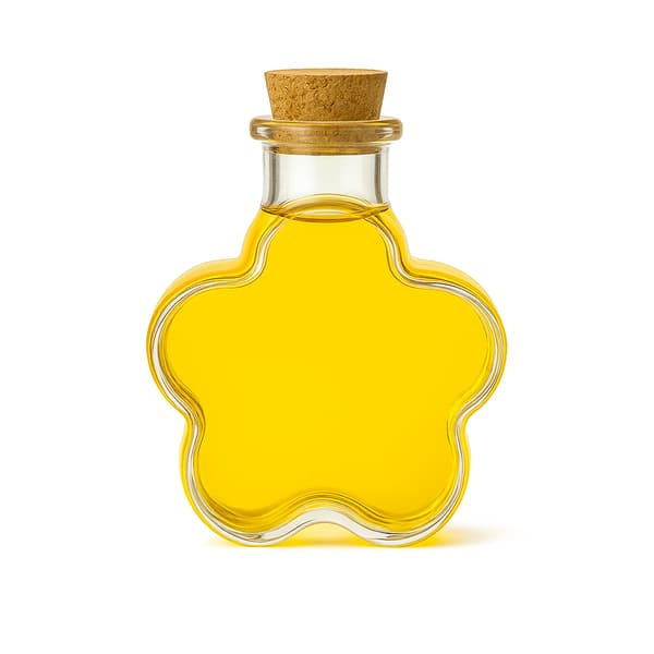 5x Daisy glasflaskor 150ml dekorativa för likörsirap present alkohol vin
