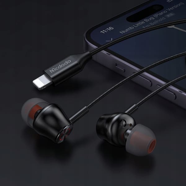 MCDODO KABELFORMEDE IN-EAR-HOVEDTELEFONER MED MIKROFON TIL LIGHTNING IPHONE 14