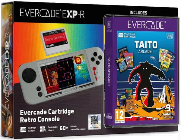 Bärbar konsol EVERCADE EXP-R + Taito Arcade 1 Grå