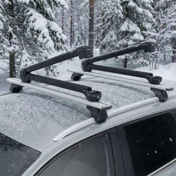 Skistativ til 6 par Skiholder til 4 boards Hakr 6 Aluminium Sort