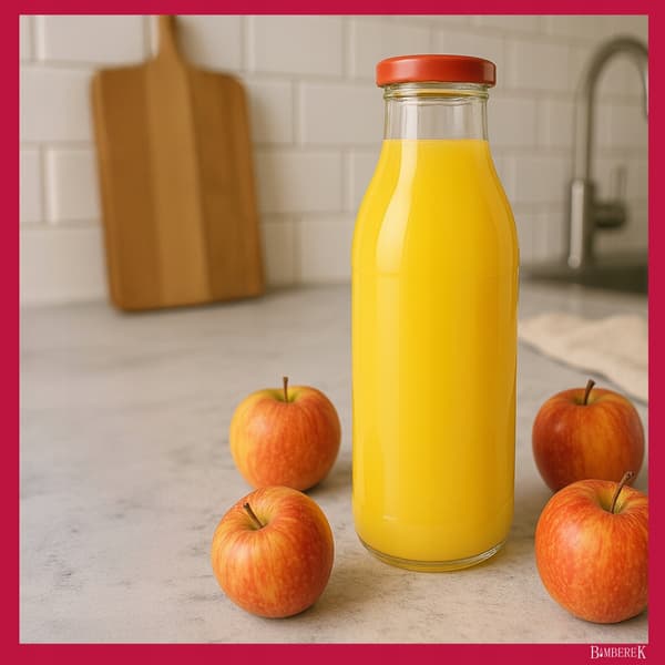 10x Kubuś juiceflaskor 500ml glasjuiceflaska + lock Ø43 0,5l
