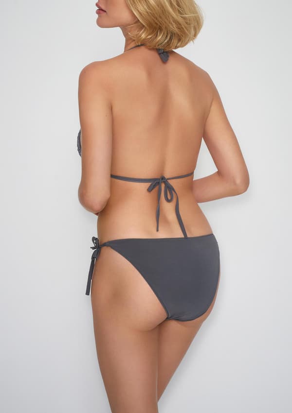 Pailletteret bindebånd badetøjs-bh Salsa Poupee Marilyn 36 sølv