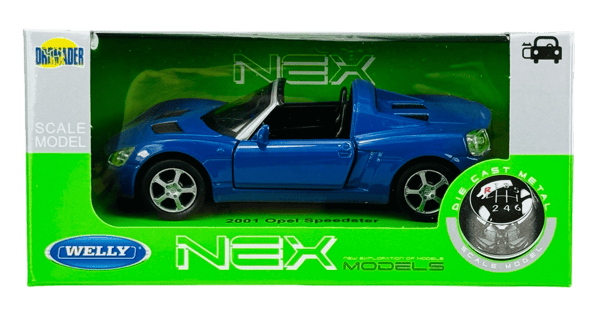 WELLY 2001 OPEL SPEEDSTER BLÅ 1:34 42332