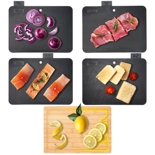 Leikkuulaudat jalustalla 5 kpl