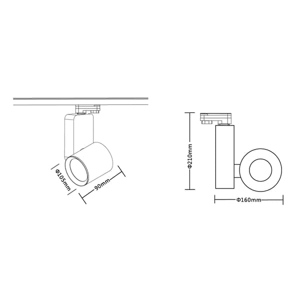 OJO LED-kiskovalaisin musta MILAGRO ML1109