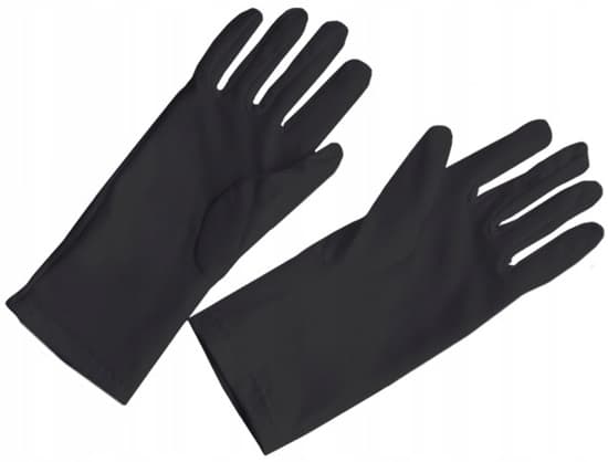 Svarta aftonhandskar 1920-tals retro 22 cm