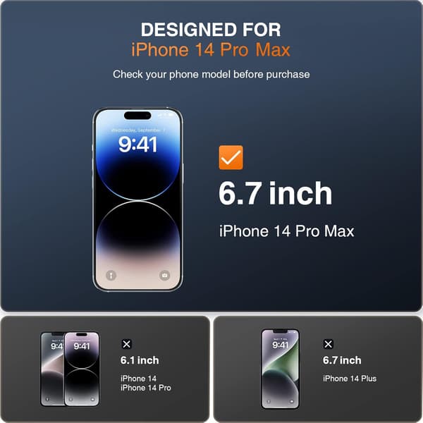 2x Härdat glas för Apple iPhone 14 Pro Max 6,7' 2x Kameraskydd