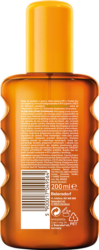 NIVEA SUN karotenoliesolspray SPF6 200 ml
