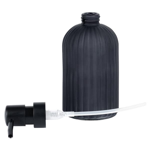 Saippuapumppu lasi musta 400 ml