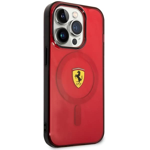 Ferrari FEHMP14LURKR iPhone 14 Pro 6.1 rød hardcase Translucent Magsafe