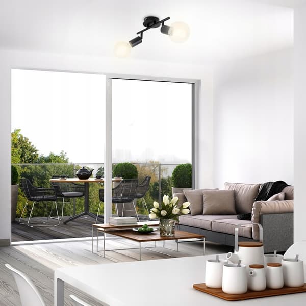 Loftlampe Spotlight 2xE27 Sort moderne - Til værelset, soveværelset, kontoret