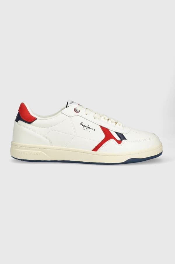 PEPE JEANS HVIDE HERRESNEAKERS I LÆDER 45 AWE