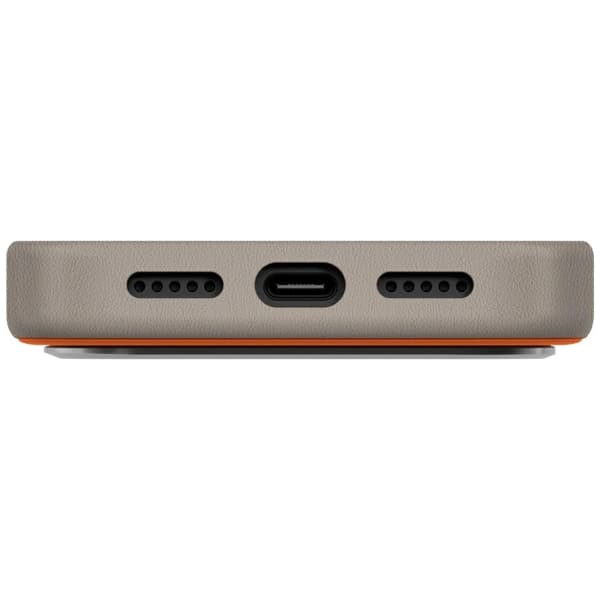 UNIQ Lyden DS -kotelo iPhone 17 Prolle, Magclick-lataus - oranssinharmaa