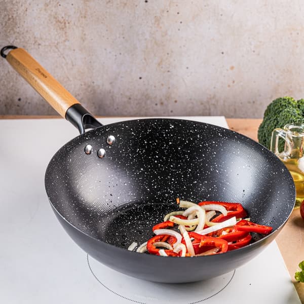 WOK MED MARMORBELÄGGNING 30 cm KINGHOFF KH-1983