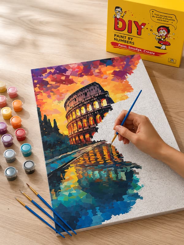 Målning med siffror med ram Colosseum Rom 40x50 cm