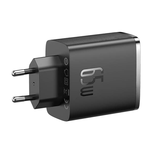 Baseus OS-Cube Pro 2xUSB-C + USB vægoplader, 65W (sort)