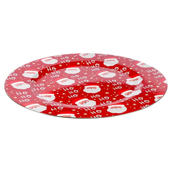 Rød julemand tallerken 33 cm