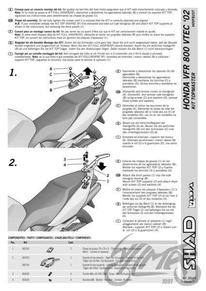 Shad Topcase Bærehylde til Honda VFR 800, VFR 800 A ABS