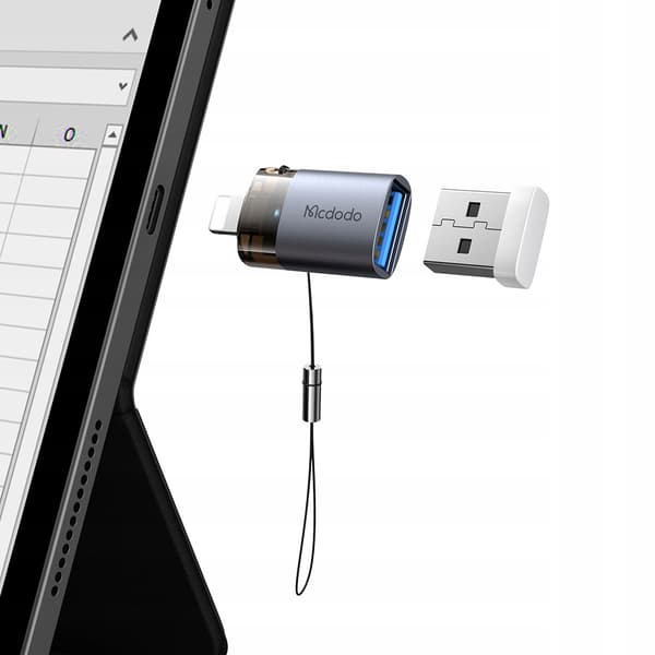 MCDODO USB-A 3.0-ADAPTER FÖR LIGHTNING IPHONE IPAD 3A OTG LED