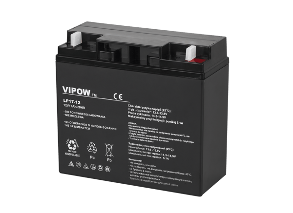 Vipow gelackumulator 12V 17Ah