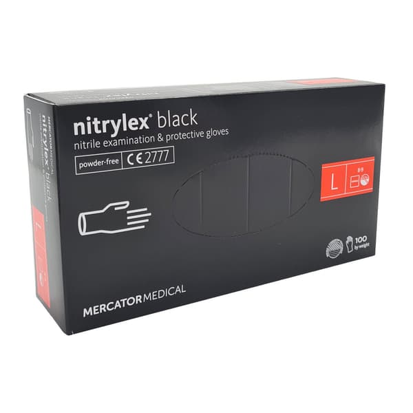 Nitriilikäsineet L musta Mercator Nitrylex musta 100 kpl