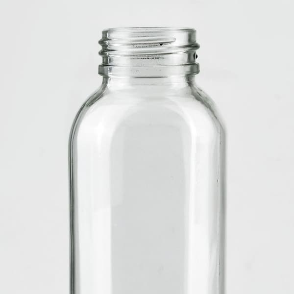 Glasvandflaske med sort betræk 490 ml