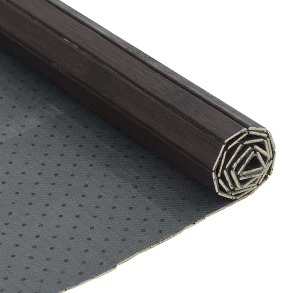 vidaXL Suorakulmainen matto, tummanruskea, 70x300 cm, bambu