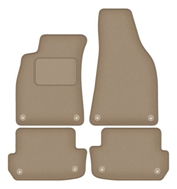 Velour auton matot: Audi A4 B7 cabrio (2006-2008) beige