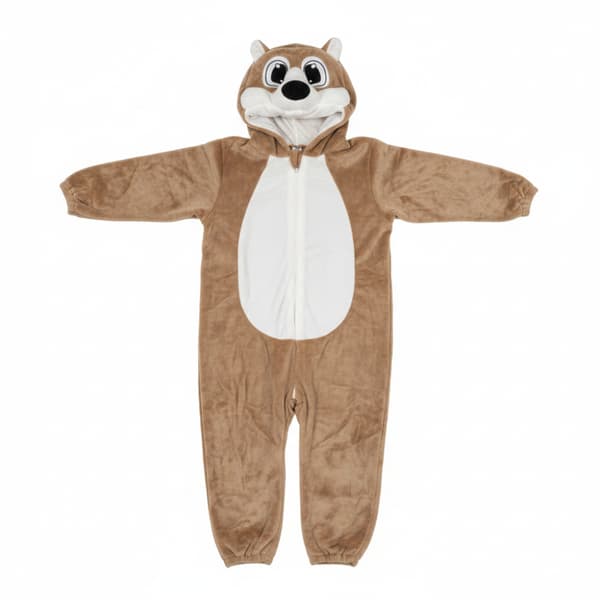 Brun bamse-onesie pyjamaskostume baby 70: 63-71 cm