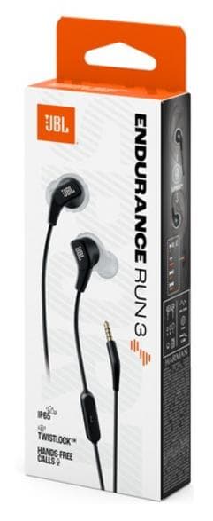 JBL Endurance Run 3 Kablede Hovedtelefoner Sort og Grå