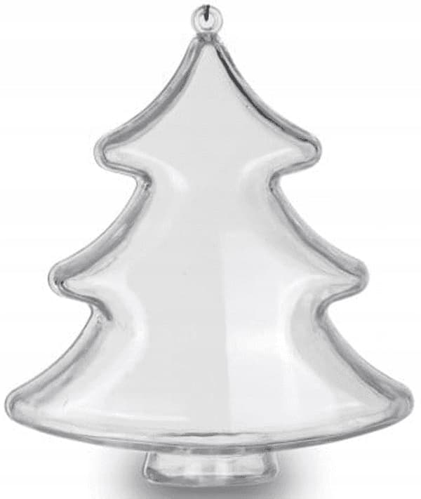 Akryl julgran 10cm 5st.