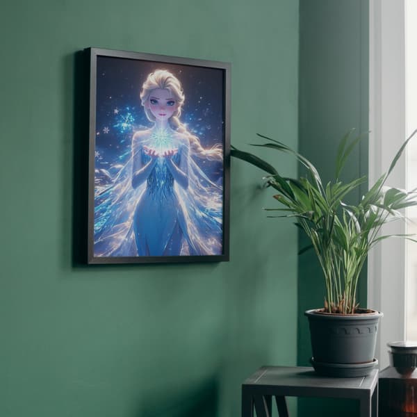 MALING EFTER TAL Billeder til maling Disney Frost Elsa 40x50 cm