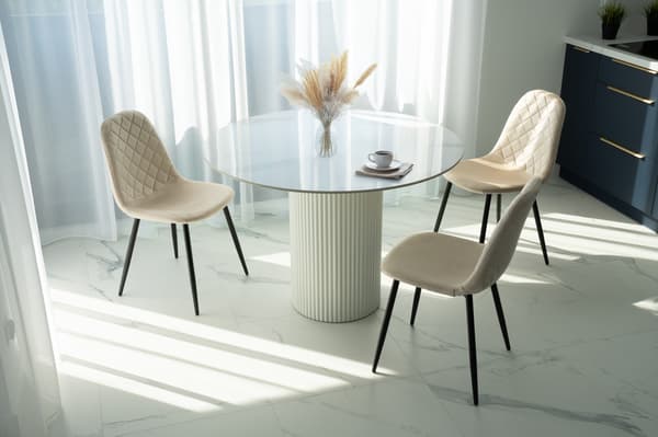 Orlando Velvet beige fløjlsstol