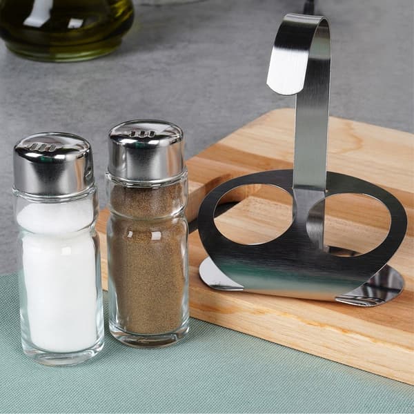 Salt- og peberkar med stativ 3 stk.