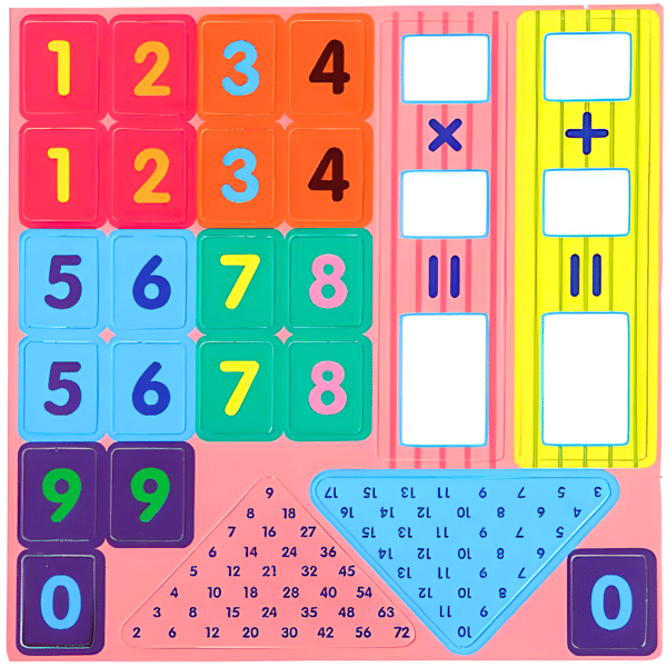 Matte Tiger Lärande Addition Multiplikation Matematik Pusselblock