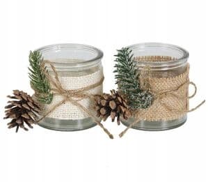 DIJK Set med 2 ljusstakar "God Jul", 8 cm