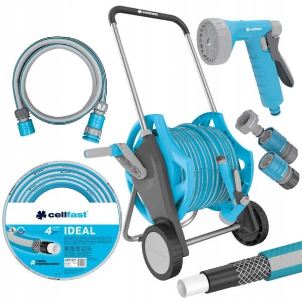 CELLFAST METALLVAGN EXPLORER + SLANG 30 m 1/2" SET