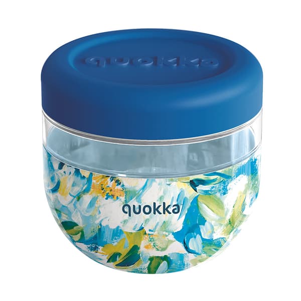 Quokka Bubble Food Jar - Matbehållare / Lunchlåda 770 ml (Blå pioner)