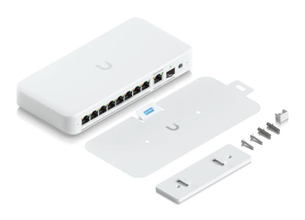 Ubiquiti USW-Flex-2.5G Managed Switch, 8 PoE-portar, Vit
