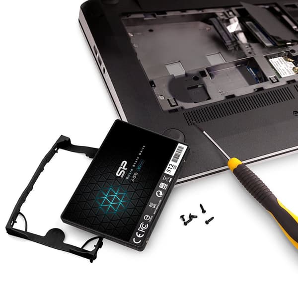 Silicon Power A55 SSD 512GB 2,5" SATA3 Sort, 7 mm